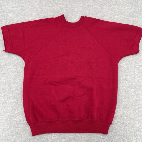 Vintage 60s Mayo Spruce Sweatshirt Adult Large (Med) Red Short Sleeve Crewneck - Picture 1 of 6